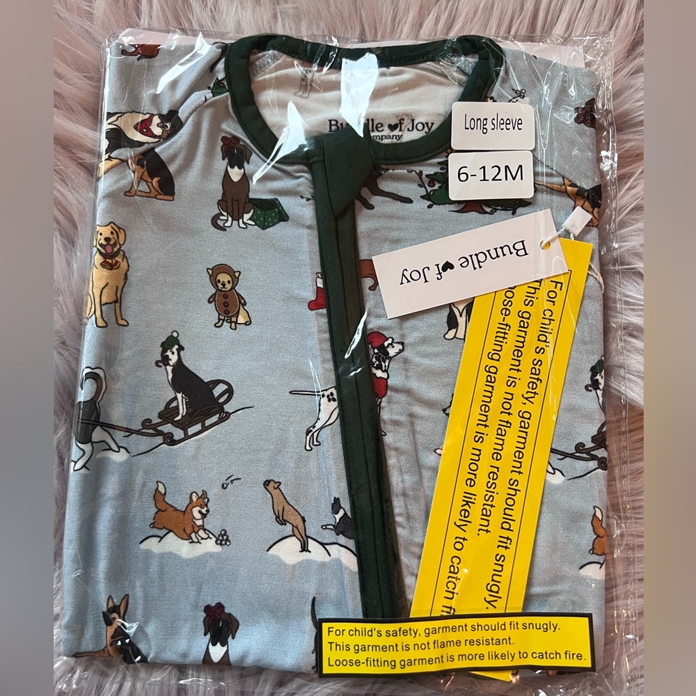Bundle of Joy Christmas Dogs Bamboo Zippy